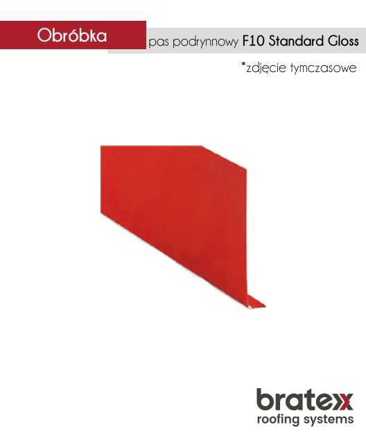 Pas podrynnowy 2m Bratex obróbka podrynnowa deski czołowej F10 Standard Gloss
